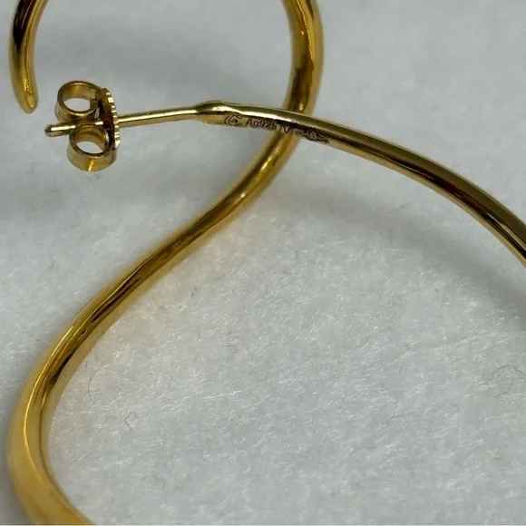 CHARLOTTE CHESNAIS Single Gold Vermeil Boucle D'oreille Looping Earring - Picture 5 of 15